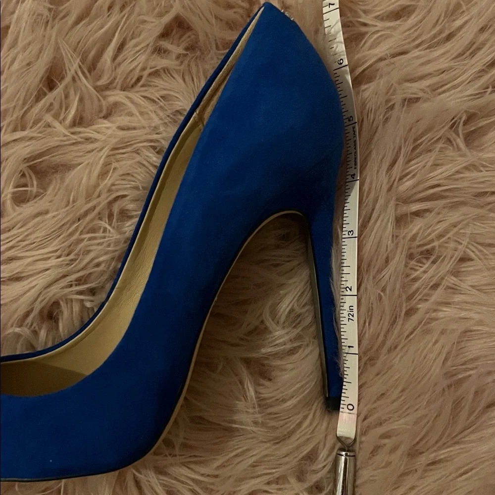 Sam Edelman Cobalt Blue Suede Pointed-Toe Pumps - Picture 3 of 4
